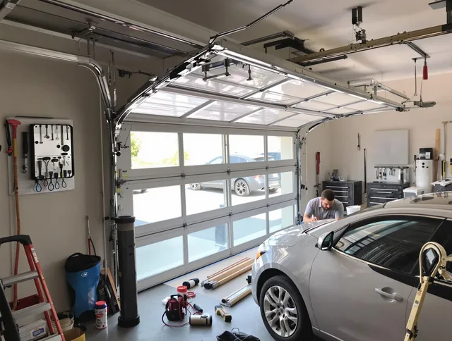 Garage door noise reduction service by Somerset Garage Door Repair in Somerset