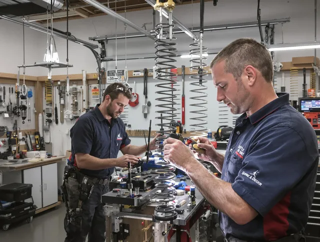 Garage door spring repair service by Somerset Garage Door Repair in Somerset